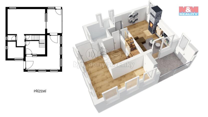 Prodej chaty, Vyskytná nad Jihlavou - Hlávkov, 80 m2