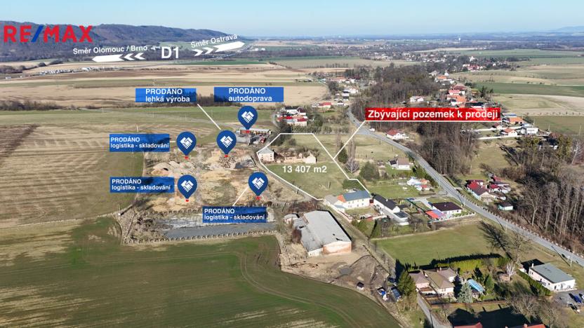 Prodej komerčního pozemku, Vražné, 13407 m2