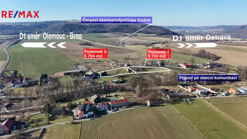 Prodej komerčního pozemku, Vražné, 6703 m2