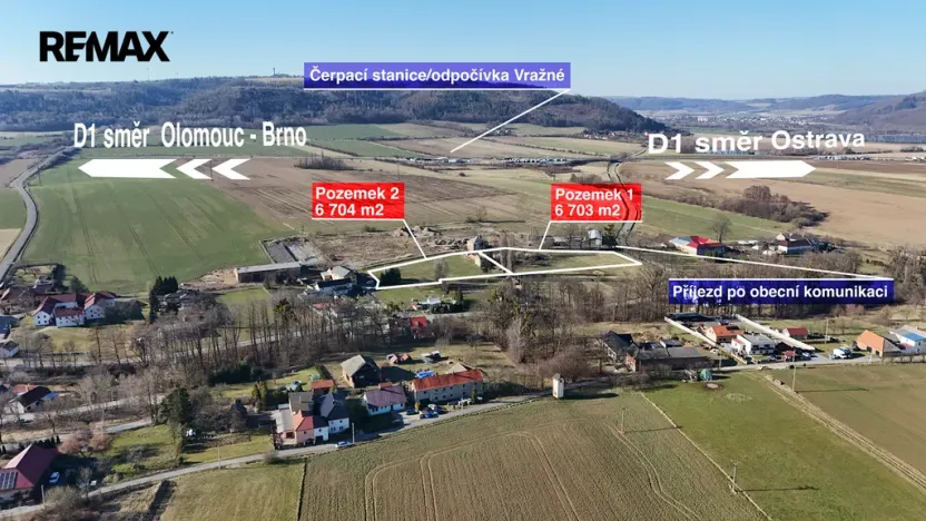 Prodej komerčního pozemku, Vražné, 6703 m2