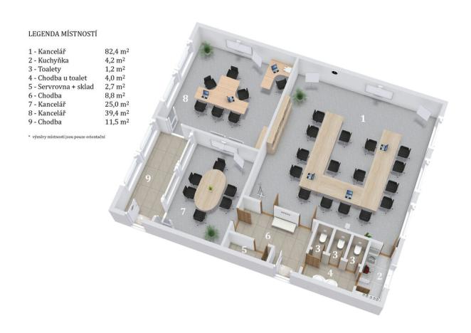 Pronájem kanceláře, Praha - Žižkov, Hartigova, 180 m2