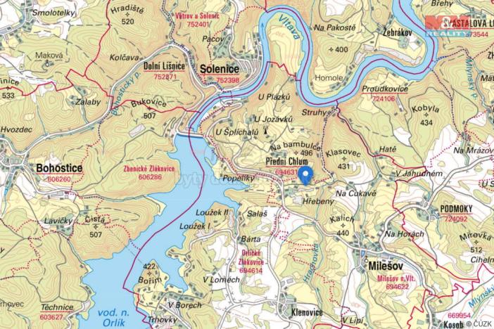 Prodej pozemku pro bydlení, Milešov, 1512 m2