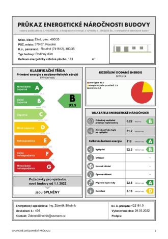 Prodej rodinného domu, Roudné, Žitná, 98 m2