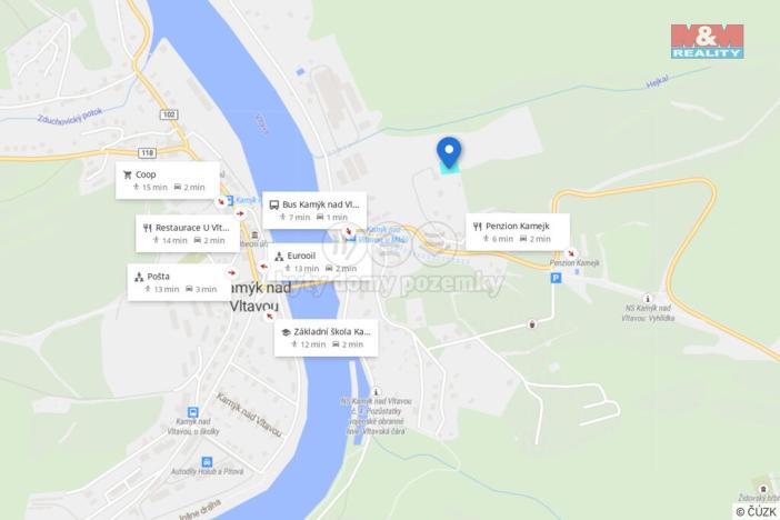 Prodej pozemku pro bydlení, Kamýk nad Vltavou, 1009 m2