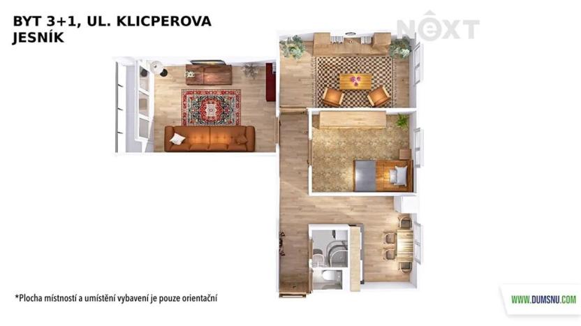 Prodej bytu 3+1, Jeseník, Klicperova, 60 m2