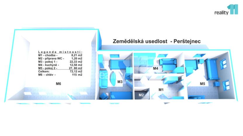 Prodej chalupy, Kutná Hora - Perštejnec, 72 m2