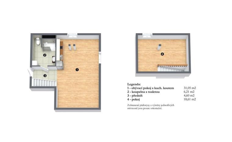 Prodej bytu 2+kk, Slaný, Ouvalova, 60 m2