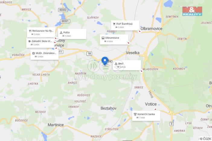 Prodej pozemku pro bydlení, Olbramovice - Křešice, 1581 m2