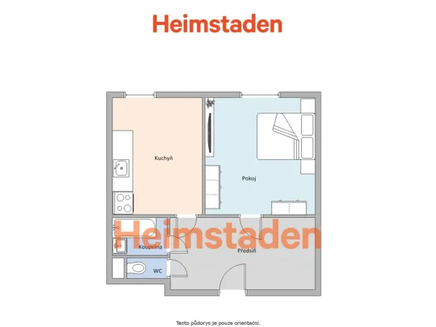 Pronájem bytu 1+1, Ostrava - Slezská Ostrava, Bernerova, 30 m2
