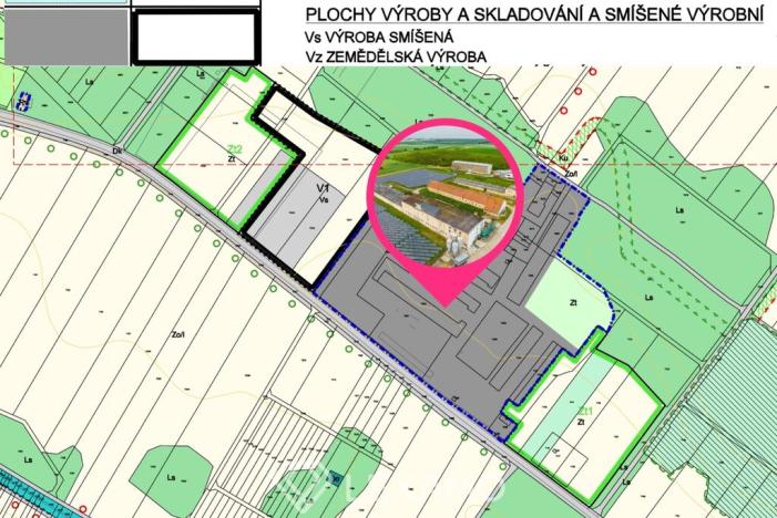 Prodej zemědělského objektu, Krhovice, 4280 m2