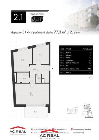 Prodej bytu 3+kk, Brno, Charbulova, 77 m2