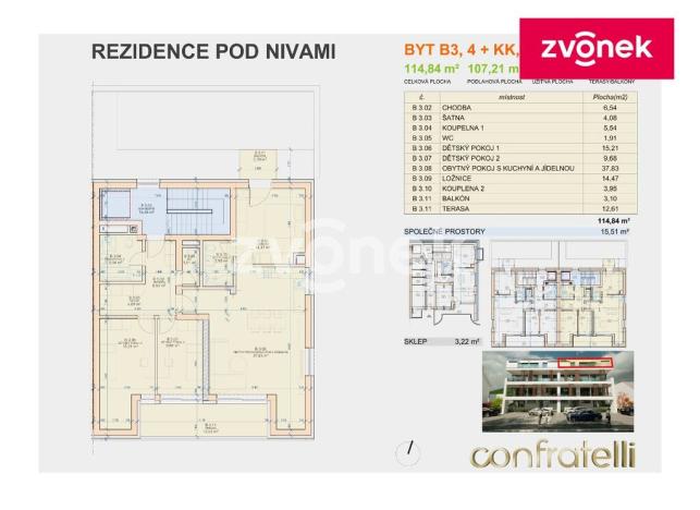 Prodej bytu 4+kk, Zlín, Pod Nivami, 99 m2