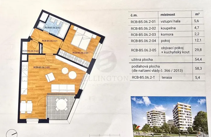 Pronájem bytu 2+kk, Praha - Karlín, Sokolova, 54 m2