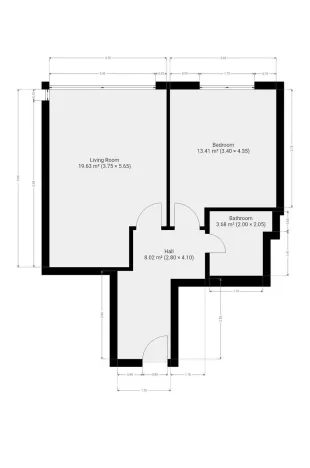 Pronájem bytu 2+kk, Praha - Hlubočepy, Wassermannova, 44 m2