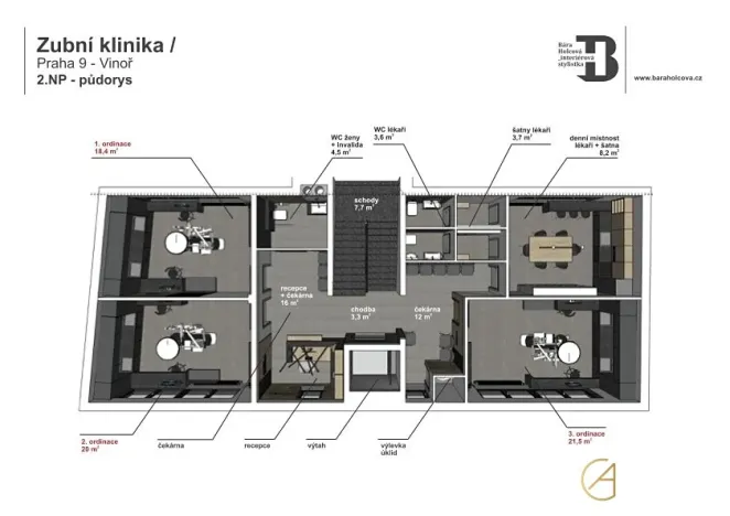 Pronájem ordinace, Praha - Vinoř, Mladoboleslavská, 305 m2