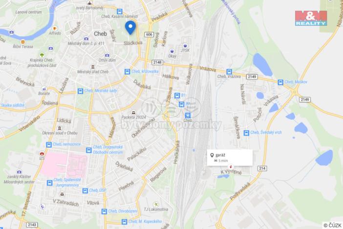 Prodej garáže, Cheb, 21 m2