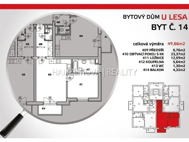 Pronájem bytu 2+kk, České Budějovice - České Budějovice 2, U Boru, 50 m2