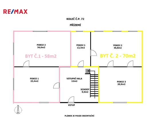 Prodej činžovního domu, Koleč, 404 m2