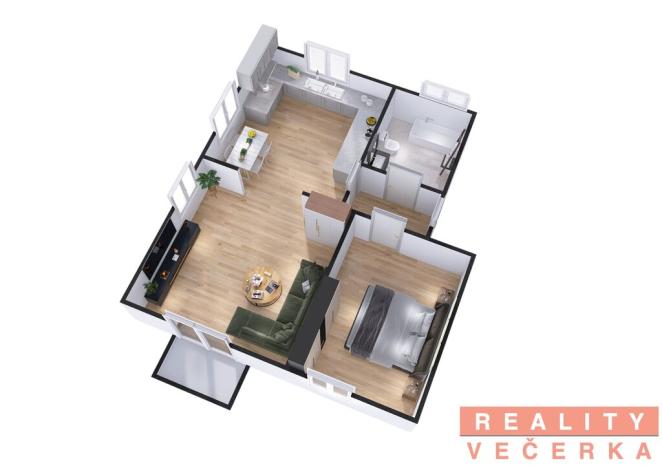 Prodej bytu 2+1, Příbram - Příbram IV, Gorkého, 50 m2