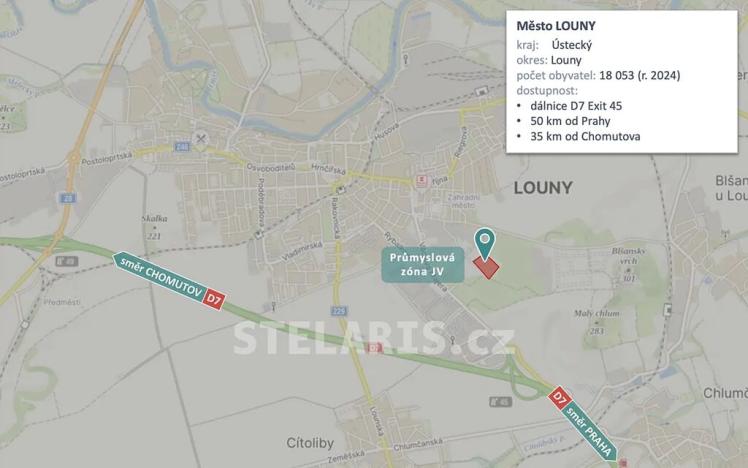 Prodej komerčního pozemku, Louny, Václava Majera, 25785 m2