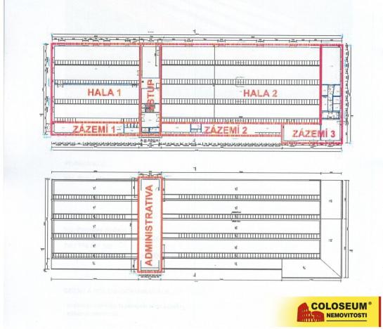 Pronájem komerční nemovitosti, Drnovice, 2370 m2