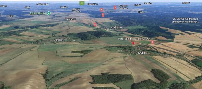 Prodej pozemku pro bydlení, Krupá, 4110 m2