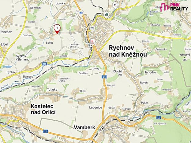 Prodej pozemku pro bydlení, Rychnov nad Kněžnou, 1194 m2