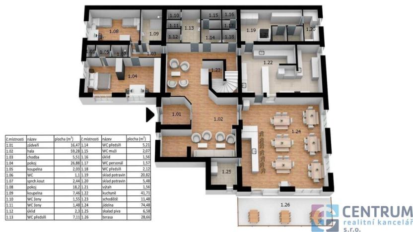 Prodej ubytování, Strážné, 1087 m2