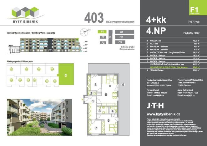 Prodej bytu 4+kk, Olomouc - Nová Ulice, Třída Jiřího Pelikána, 98 m2