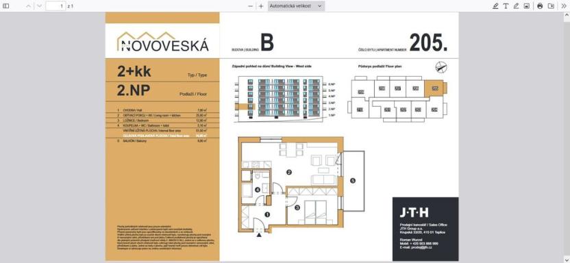 Prodej bytu 2+kk, Teplice, Novoveská, 54 m2