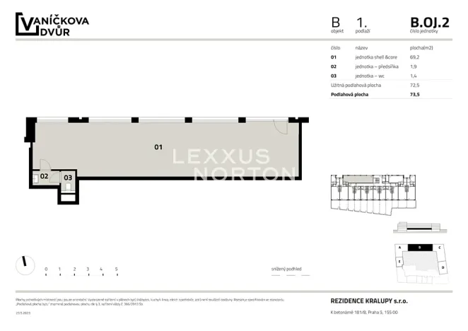 Pronájem obchodního prostoru, Kralupy nad Vltavou, Husova, 74 m2