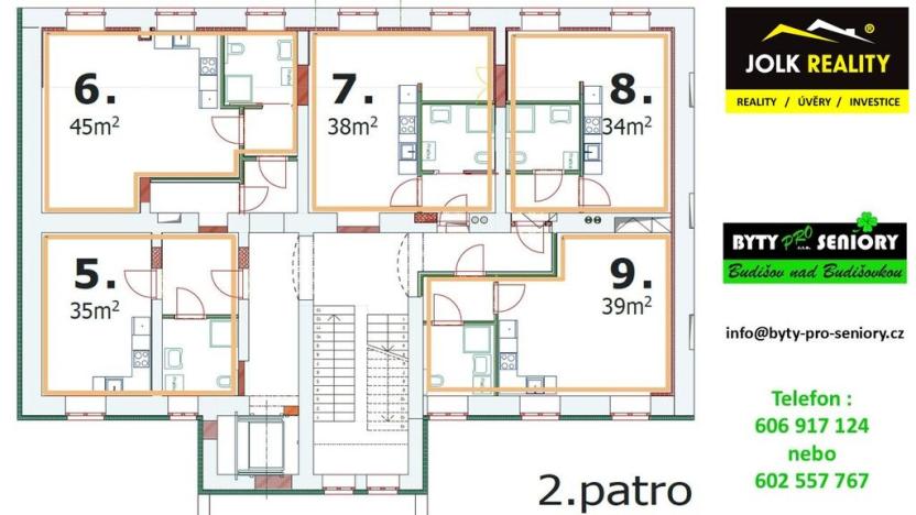 Pronájem bytu 1+kk, Budišov nad Budišovkou, Berounská, 43 m2