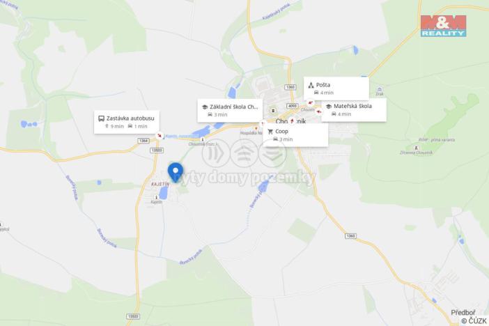 Prodej pozemku pro bydlení, Choustník - Kajetín, 1000 m2