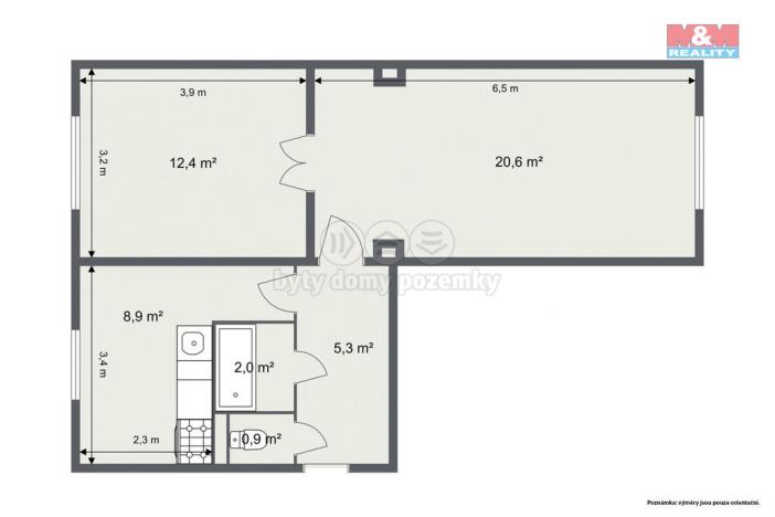 Prodej bytu 2+1, Aš, Sadová, 50 m2