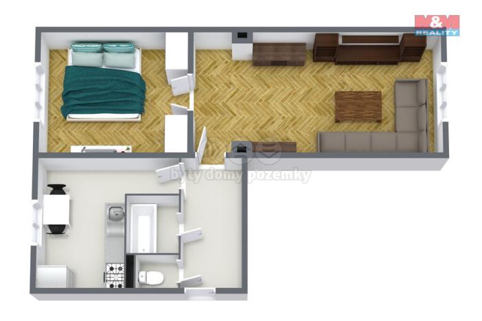 Prodej bytu 2+1, Aš, Sadová, 50 m2