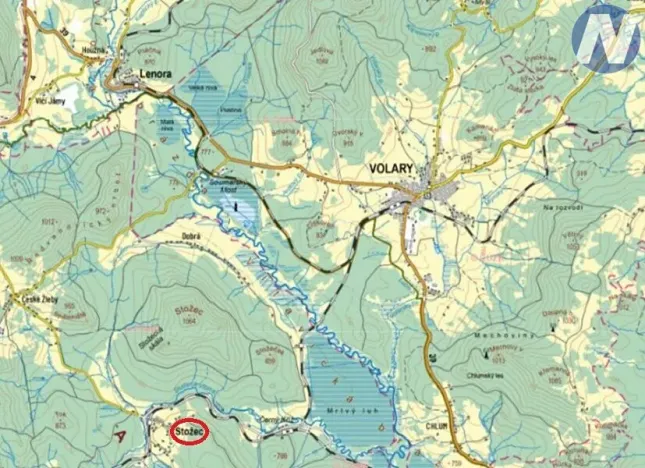 Prodej pozemku, Stožec, 945 m2