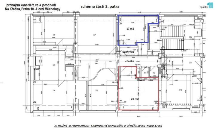 Pronájem kanceláře, Praha - Horní Měcholupy, Na křečku, 29 m2