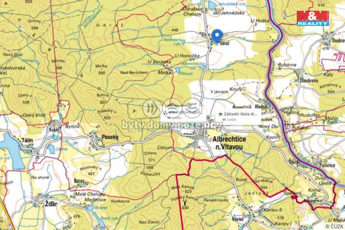 Prodej pozemku pro bydlení, Albrechtice nad Vltavou - Údraž, 2590 m2