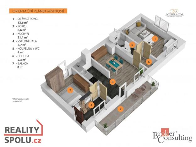 Prodej bytu 2+1, Tuchoměřice, U Hřiště, 55 m2