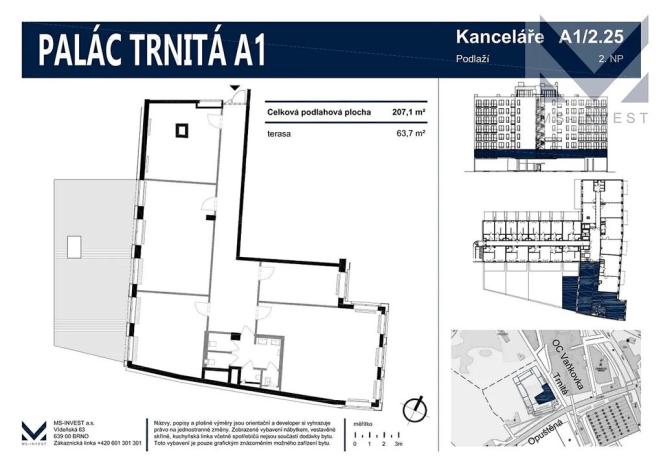 Prodej obchodního prostoru, Brno, Trnitá, 207 m2