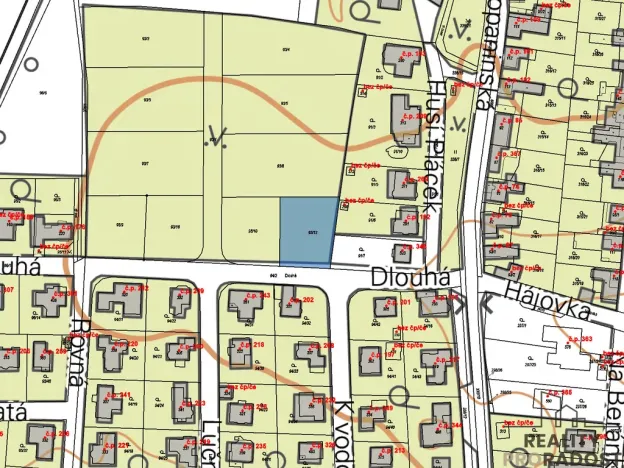 Prodej pozemku pro bydlení, Ořech, Dlouhá, 1142 m2