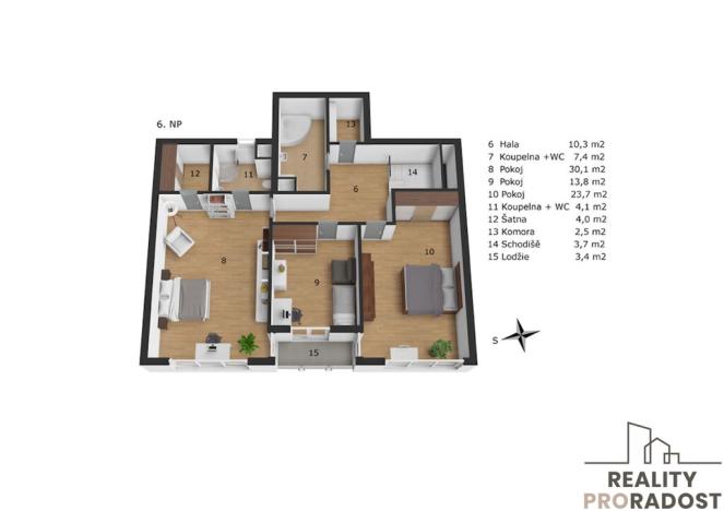 Prodej bytu 4+kk, Praha - Stodůlky, Raichlova, 167 m2