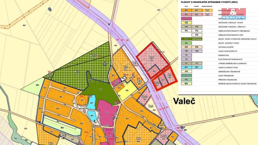 Prodej komerčního pozemku, Valeč, 841 m2