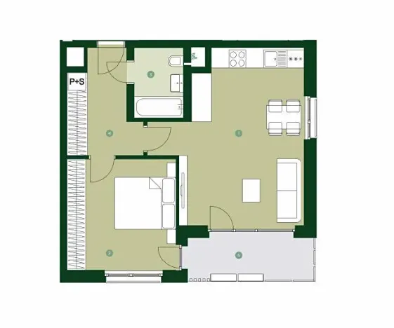 Prodej bytu 2+kk, Praha - Hlubočepy, Silurská, 57 m2