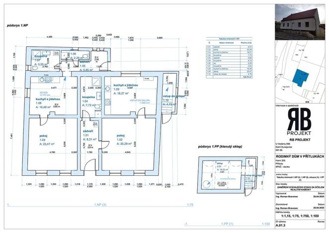 Prodej rodinného domu, Přítluky, Horní, 125 m2