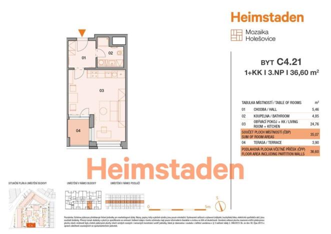 Pronájem bytu 1+kk, Praha - Holešovice, Vrbenského, 37 m2