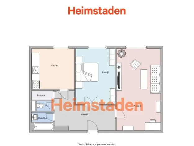 Pronájem bytu 2+1, Karviná - Nové Město, Závodní, 56 m2