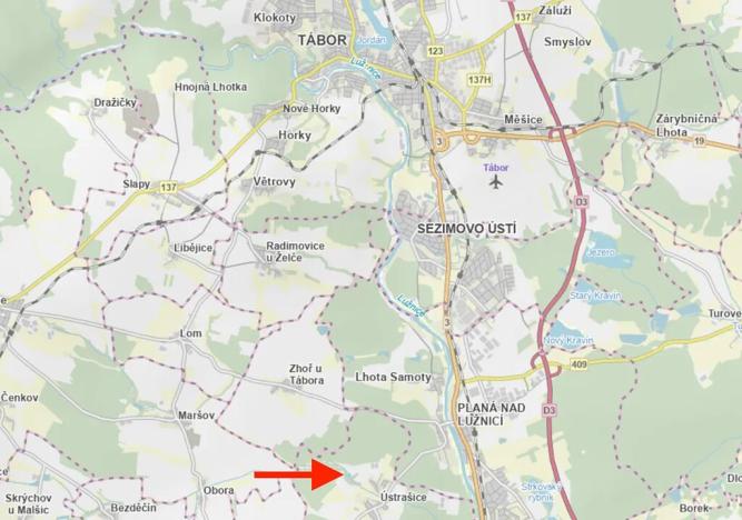 Prodej louky, Ústrašice, 729 m2