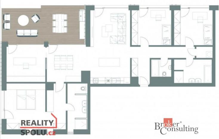 Prodej bytu 5+kk, Plzeň - Jižní Předměstí, U Borského parku, 217 m2