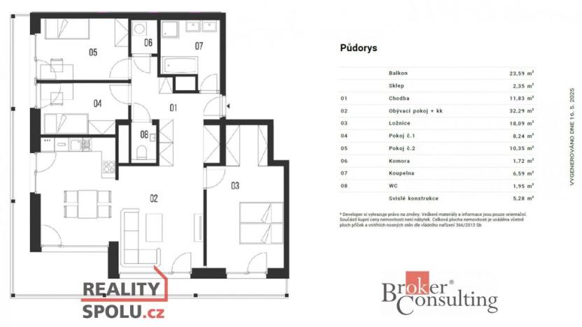 Prodej bytu 4+kk, Plzeň - Bolevec, Studentská, 122 m2